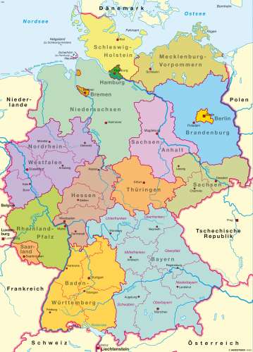 Diercke Karte Deutschland – politische Übersicht