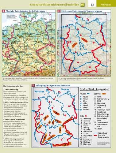 Diercke Karte M9: Eine Kartenskizze zeichnen und beschriften