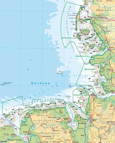 Diercke Karte Nationalparks an der Nordseeküste