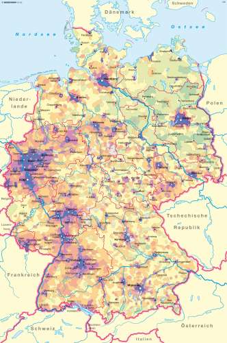 Diercke Karte Deutschland – Bevölkerungsdichte