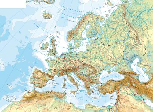 Diercke Karte Europa – physischer Überblick