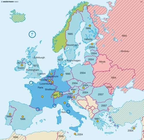Diercke Karte Europäische Zusammenschlüsse