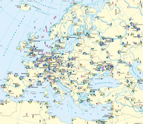 Diercke Karte Europa – Bergbau, Industrie und Dienstleistungen