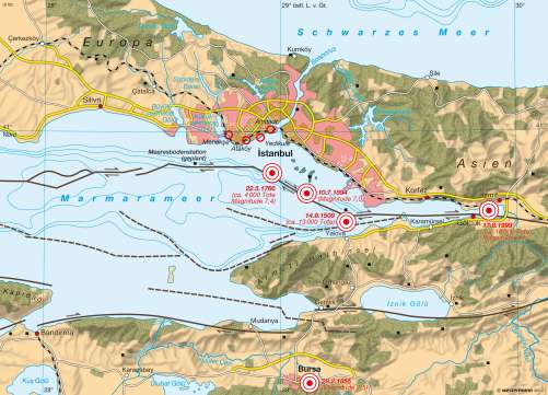 Diercke Karte Istanbul (Türkei) – erdbebengefährdete Megastadt