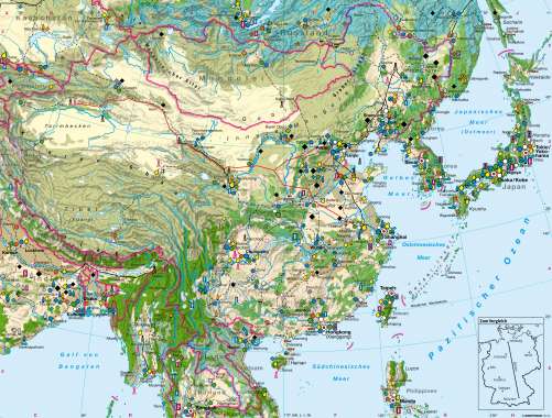 Diercke Karte Ostasien – Wirtschaft