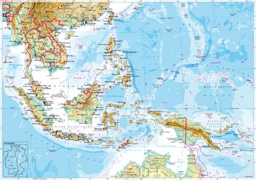 Diercke Karte Südostasien – physisch