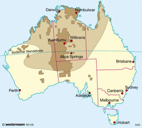 Diercke Karte Ureinwohner (Aborigines)
