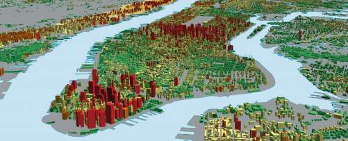 Diercke Karte Manhattan – Gebäudehöhenmodell