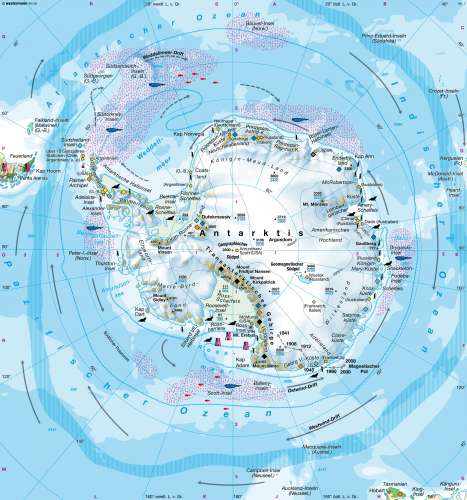 Diercke Karte Südpolargebiet (Antarktis)