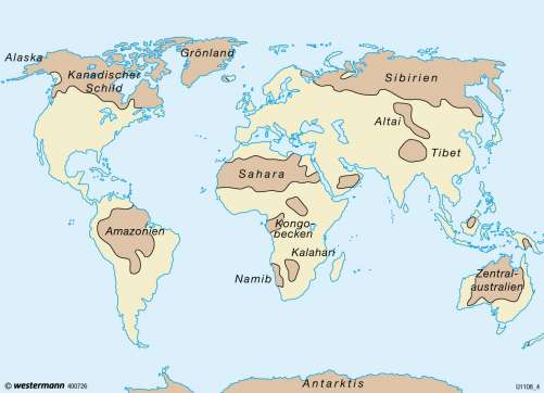 Diercke Karte Weitgehend unberührte Weltregionen heute