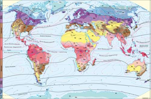 Diercke Karte Klimate der Erde – Klimaklassifikation nach A. Siegmund und P. Frankenberg (effektive Gliederung)