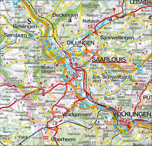 Diercke Karte Saarlouis - Straßenkarte