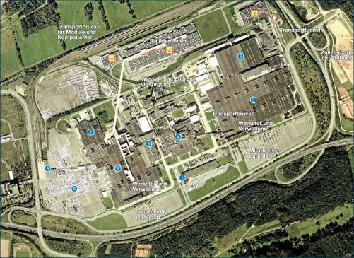 Diercke Karte Ford-Automobilwerk Saarlouis im Luftbild