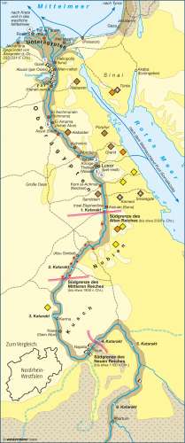 Diercke Karte Ägypten - eine antike Stromkultur