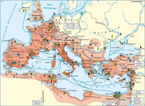 Diercke Karte Handel und Wirtschaft im Römischen Reich