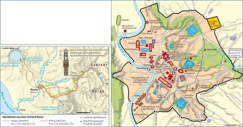 Diercke Karte Wasserversorgung der antiken Millionenstadt Rom