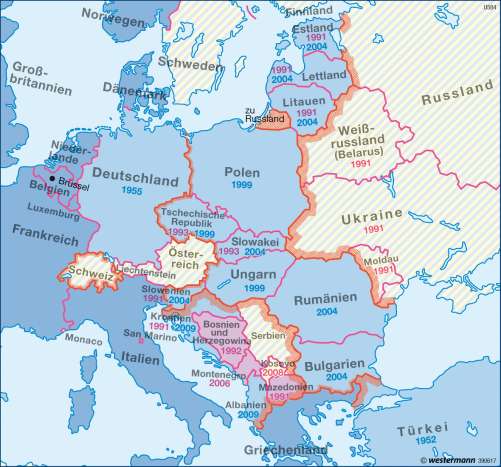 Diercke Karte Europäische Bündnisentwicklung