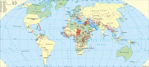 Diercke Karte Konflikte und Flüchtlinge