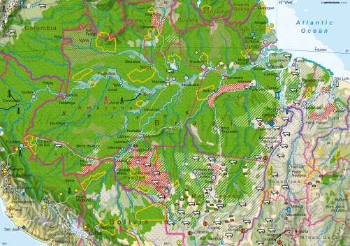 Maps Amazonas Encroachment Into The Tropical Rainforest Diercke International Atlas
