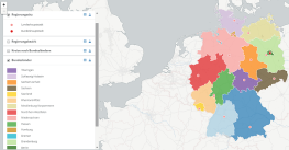 Interaktiven WebGIS-Kartendienst zur Karte Deutschland - Verwaltungsgliederung öffnen und Daten analysieren