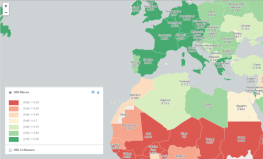 Interaktiven WebGIS-Kartendienst zur Karte Erde - Entwicklungsstand öffnen und Daten analysieren