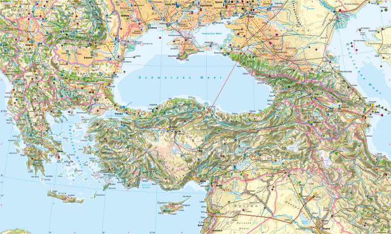 Südosteuropa, Türkei, Kaukasus | Wirtschaft | Südosteuropa, Türkei, Kaukasus - Wirtschaft | Karte 142/1