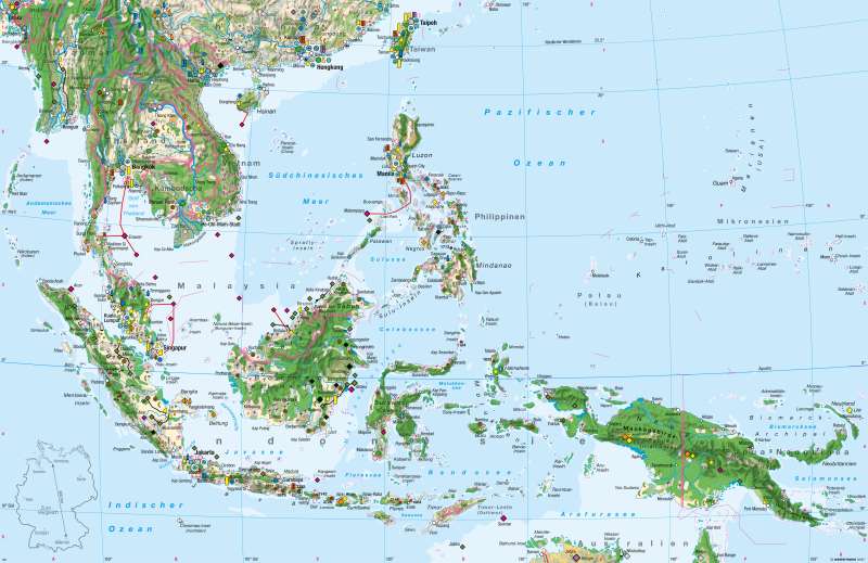 Diercke Weltatlas - Kartenansicht - Südostasien - Wirtschaft - 978-3-14