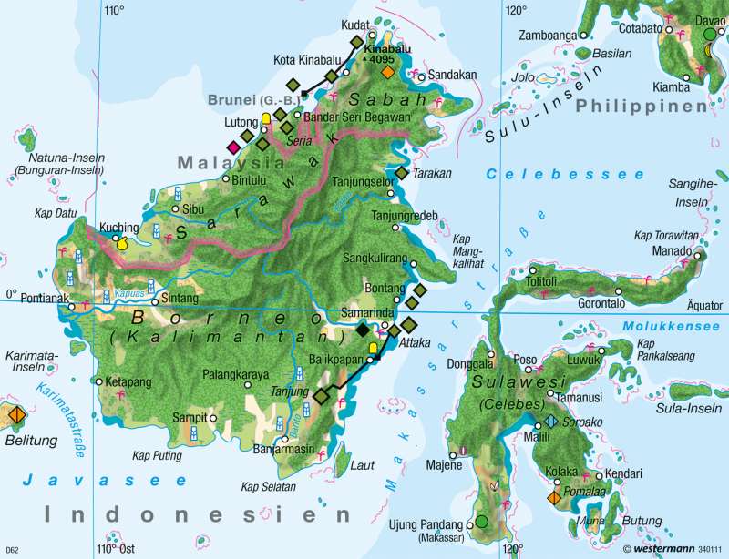 Borneo | Wirtschaft 1980 | Wirtschaft | Karte 137/2