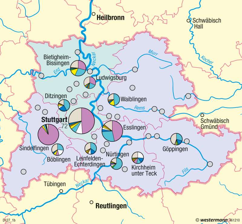 Diercke Weltatlas - Kartenansicht - Region Stuttgart ...