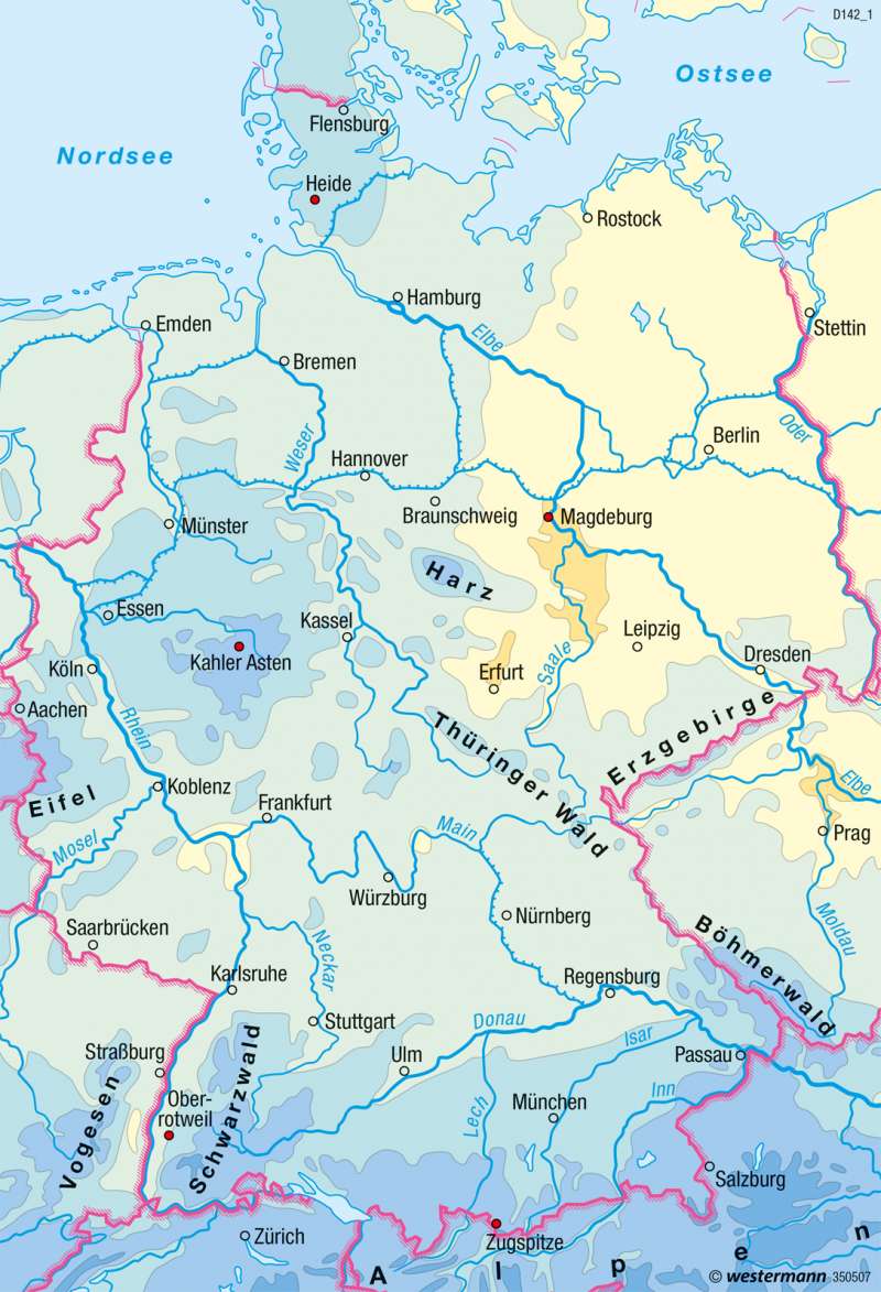 Deutschland | Niederschläge im Jahr | Klima | Karte 35/3