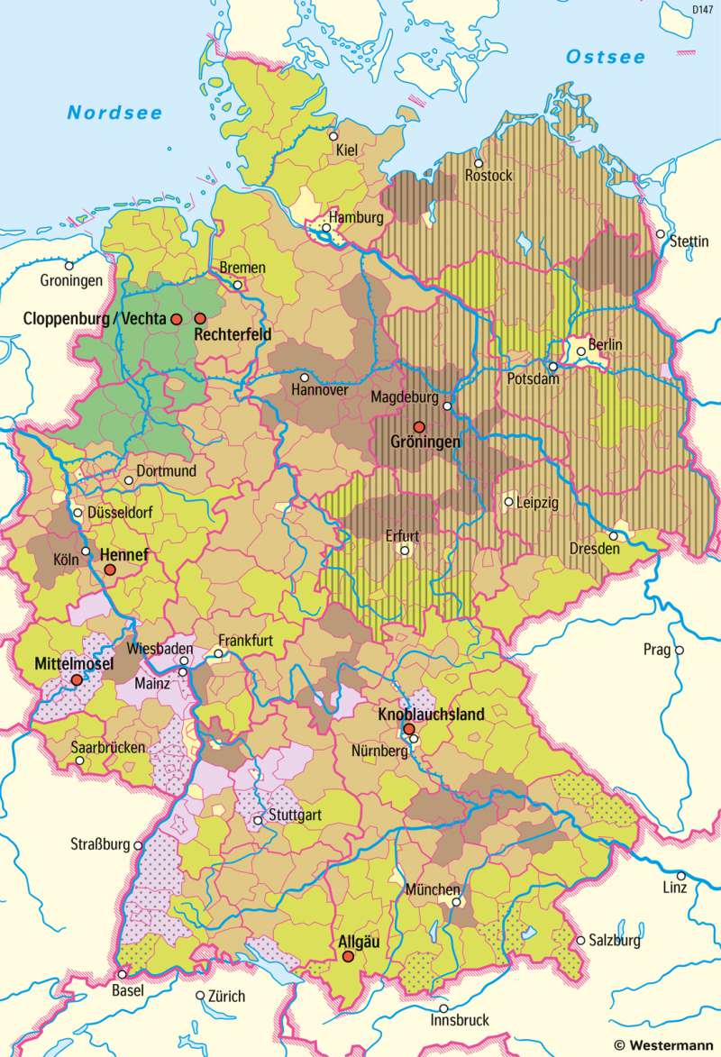 Deutschland | Landwirtschaftliche Betriebssysteme | Deutschland - Landwirtschaftliche Betriebe | Karte 58/1