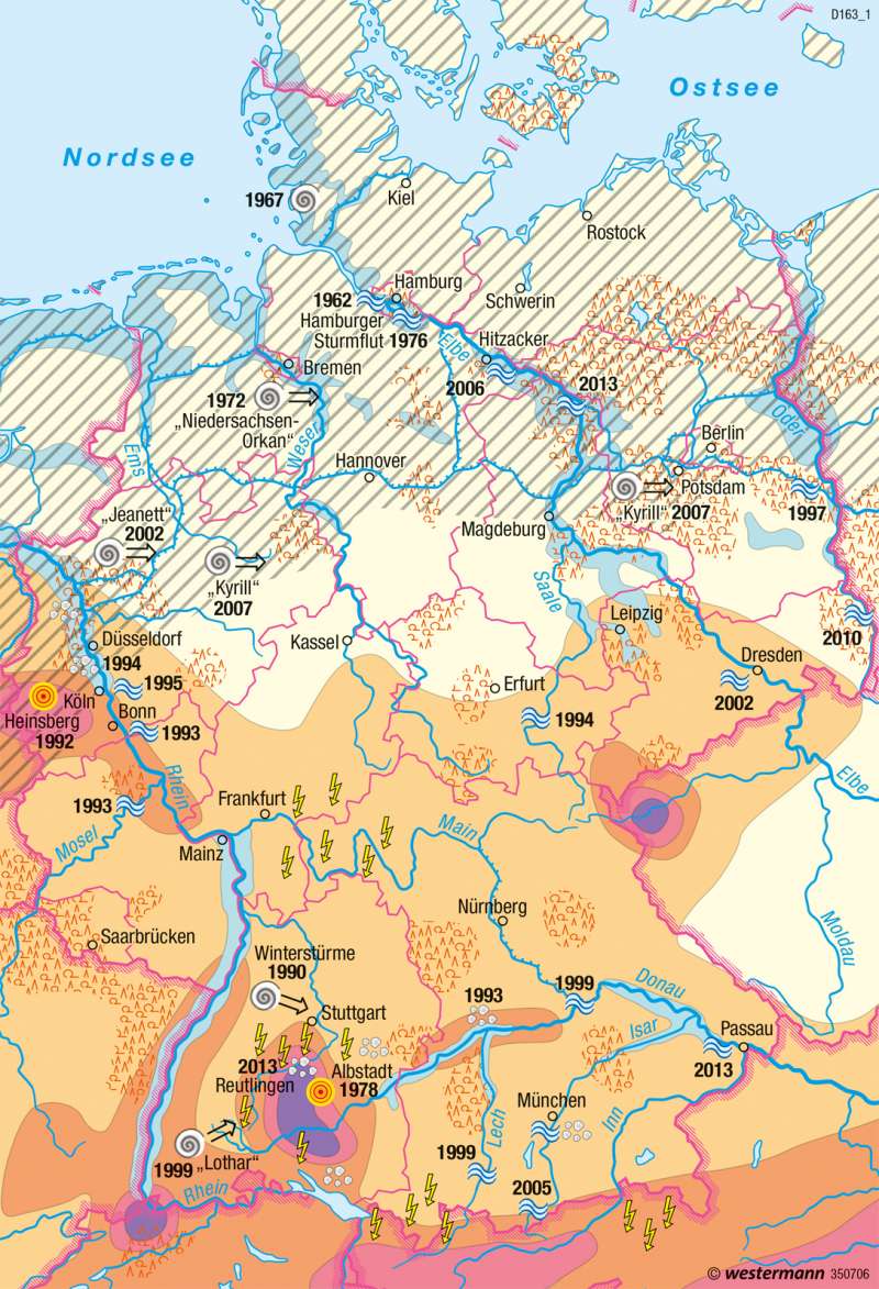 Deutschland | Naturgefahren | Umwelt und Naturgefahren | Karte 32/1