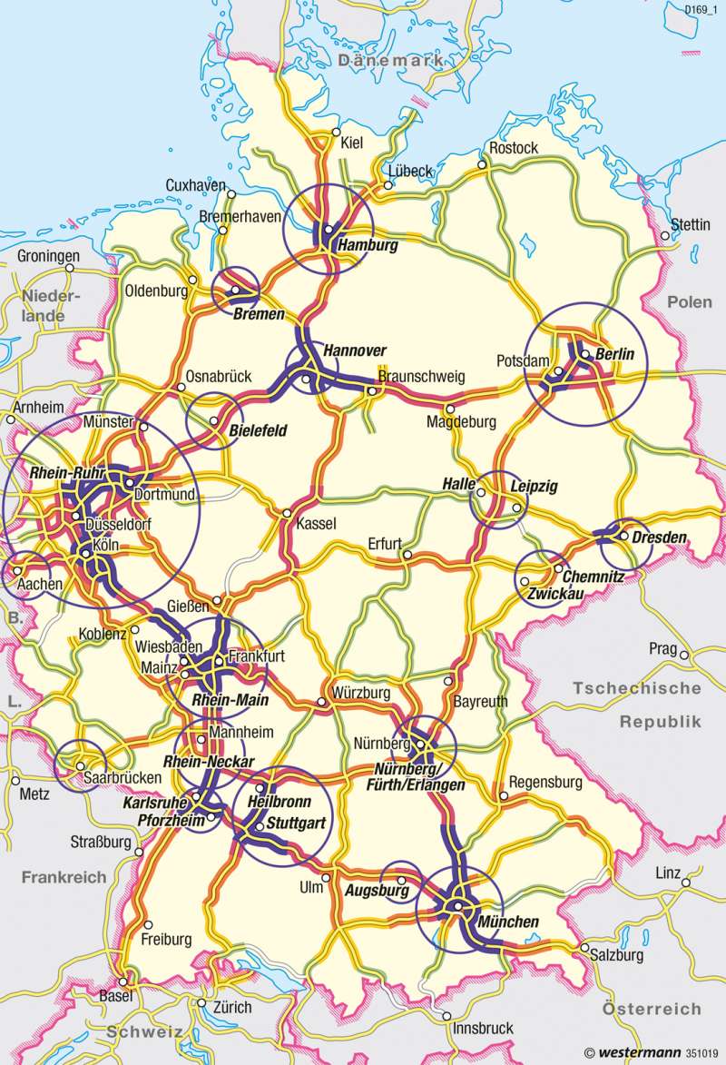 Diercke Weltatlas - Kartenansicht - Deutschland - Straßenverkehr