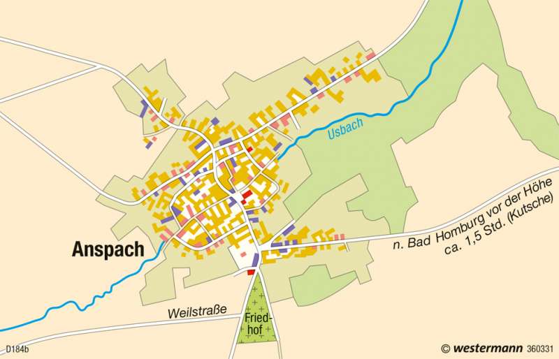 Anspach | Wandel der Dorfstruktur | Deutschland - Wandel ländlicher und städtischer Siedlungen | Karte 76/2