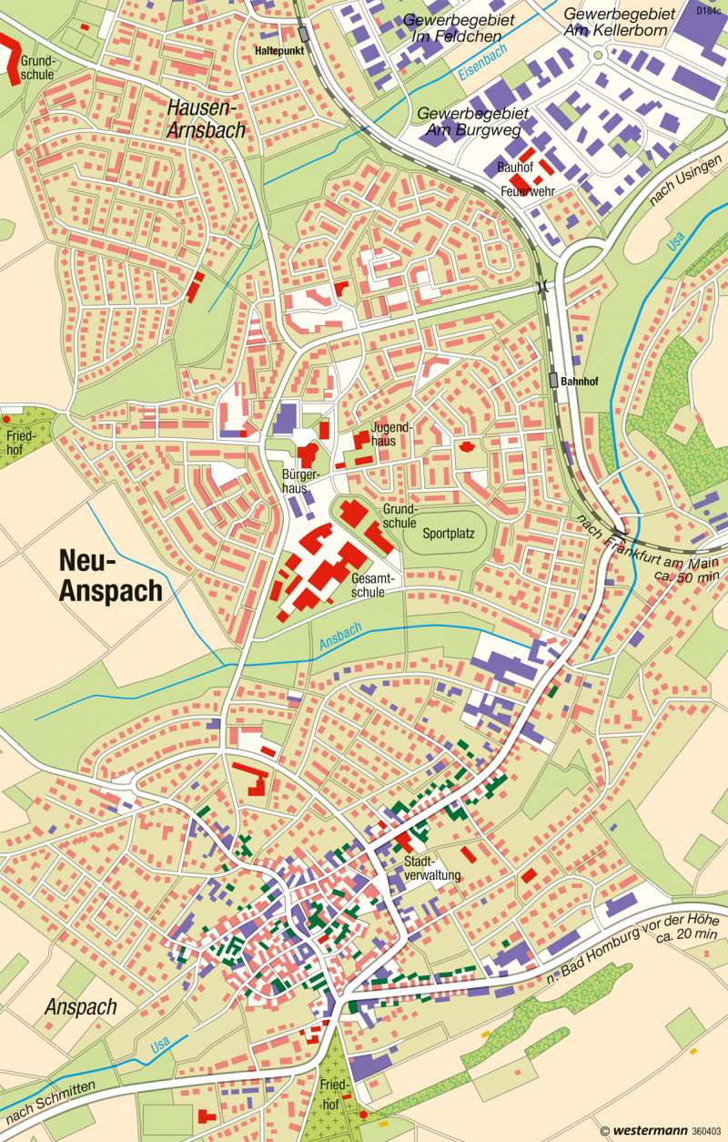 Anspach | Wandel der Dorfstruktur | Deutschland - Wandel ländlicher und städtischer Siedlungen | Karte 76/2