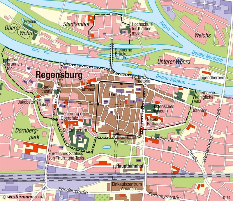 Regensburg | Historische Entwicklung | Deutschland - Historische Stadtentwicklung | Karte 74/2