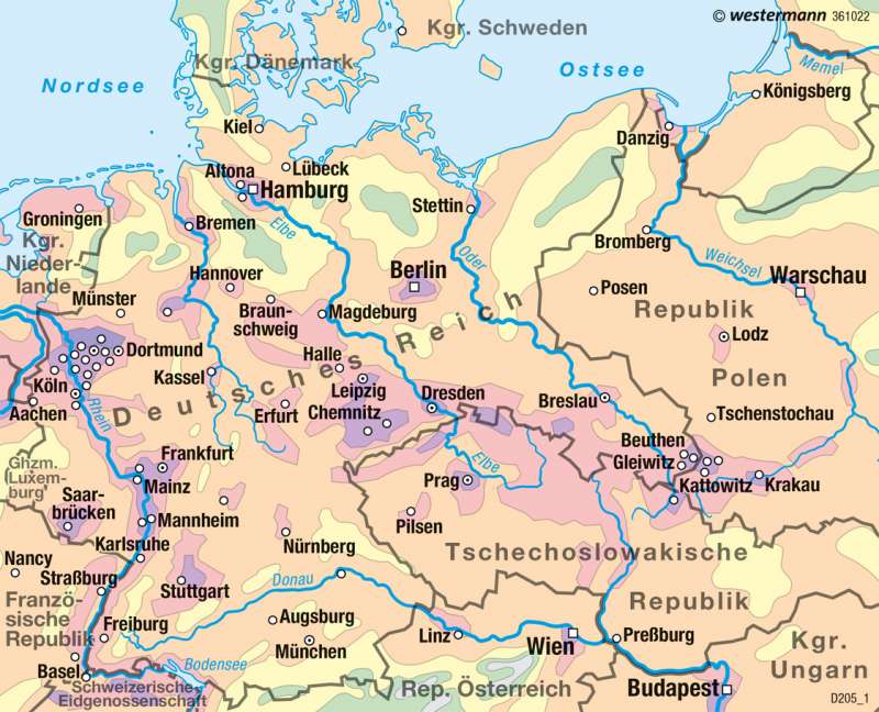 Deutschland Karte 1937