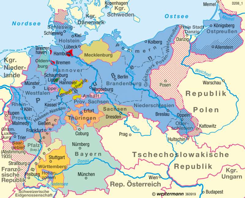 1933 Deutschland Karte / 1933 Reichstag Election Map European Map