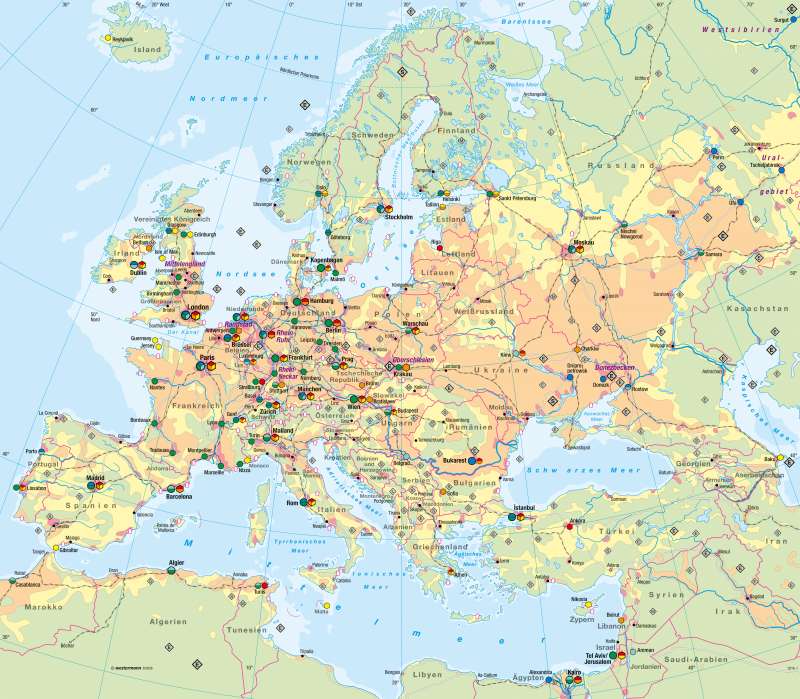 Europa | Wirtschaft und Umwelt | Wirtschaft und Umwelt | Karte 62/1