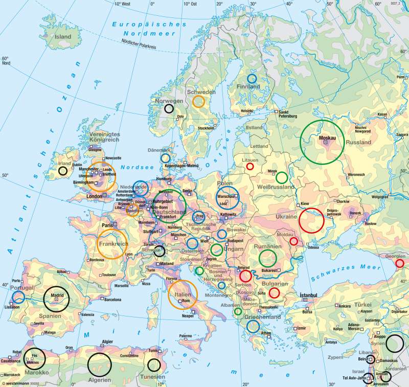 Diercke Weltatlas Kartenansicht Europa Bevölkerung 978 3 14