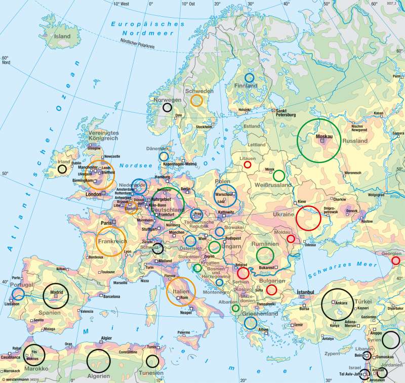Diercke Weltatlas - Kartenansicht - Europa - Bevölkerung - 100849 - 66