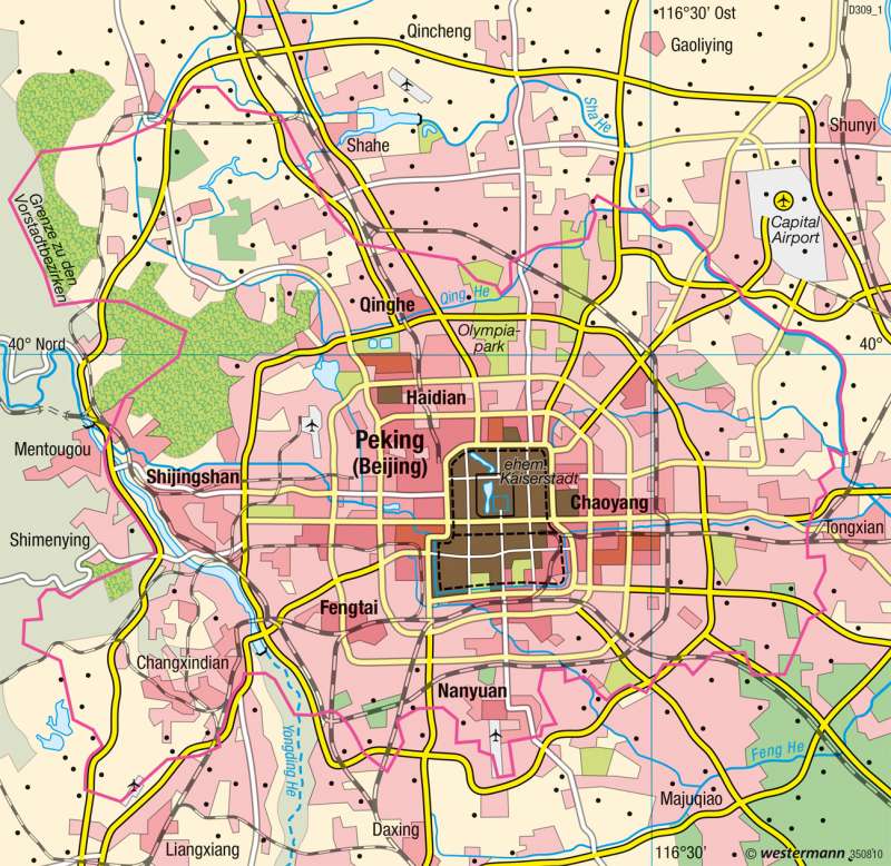 Peking (Beijing) | Verstädterung | Peking und Umwelt | Karte 132/1