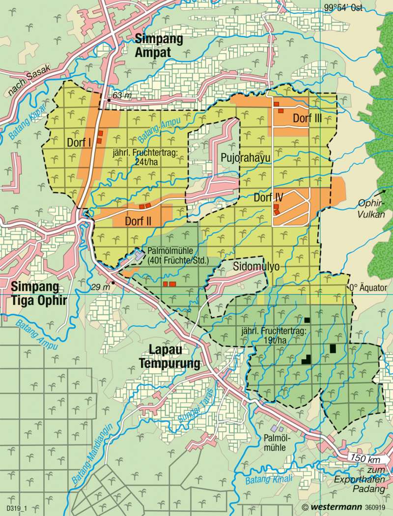 Ophir (Westsumatra) | Ölpalmenplantage | Singapur, Indonesien - Global orientiertes Wachstum | Karte 193/4