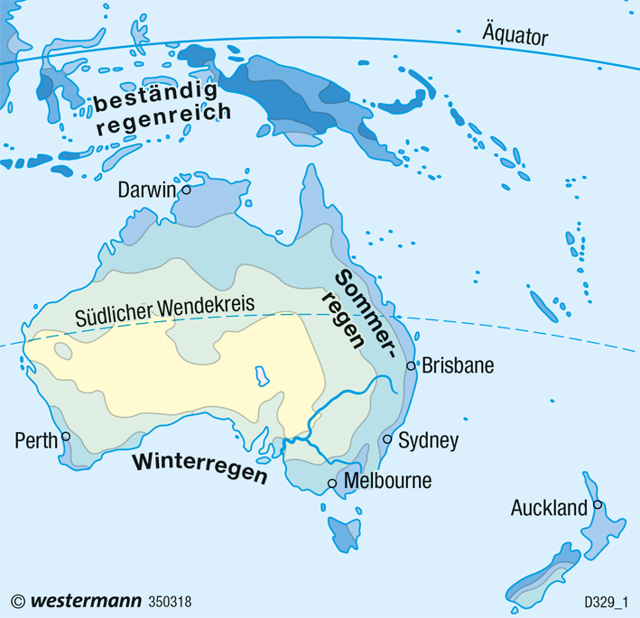 Diercke Weltatlas Kartenansicht Australien Neuseeland Niederschlage Im Jahr 100849 142 4 1