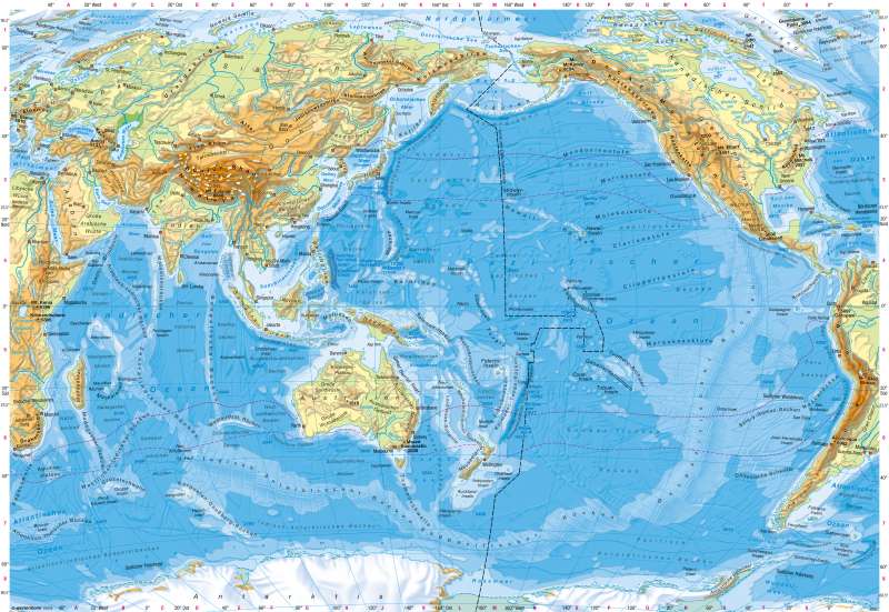 Diercke Weltatlas - Kartenansicht - Indischer und Pazifischer Ozean