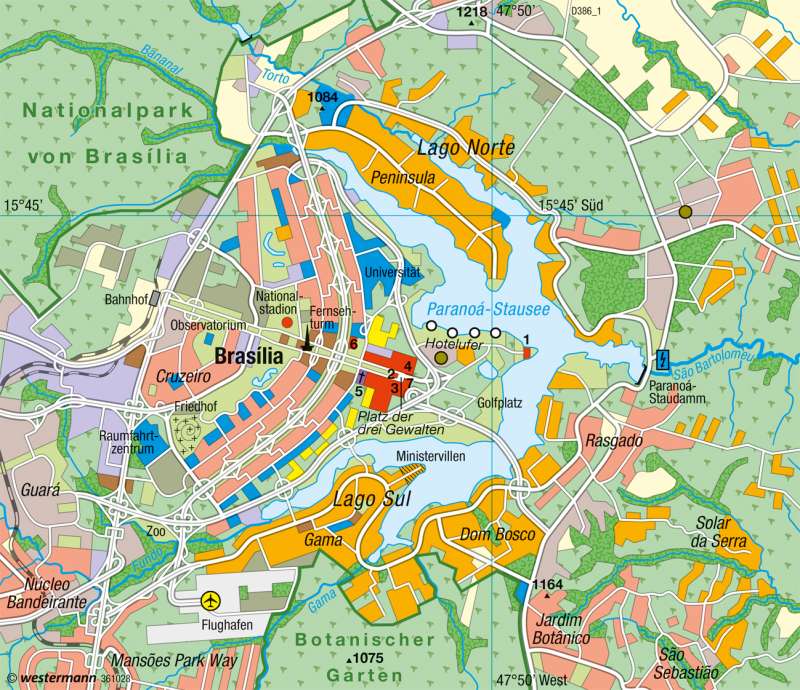 Diercke Weltatlas Kartenansicht Brasilia Hauptstadt Seit 1960 978 3 14 100800 5 237 6 1