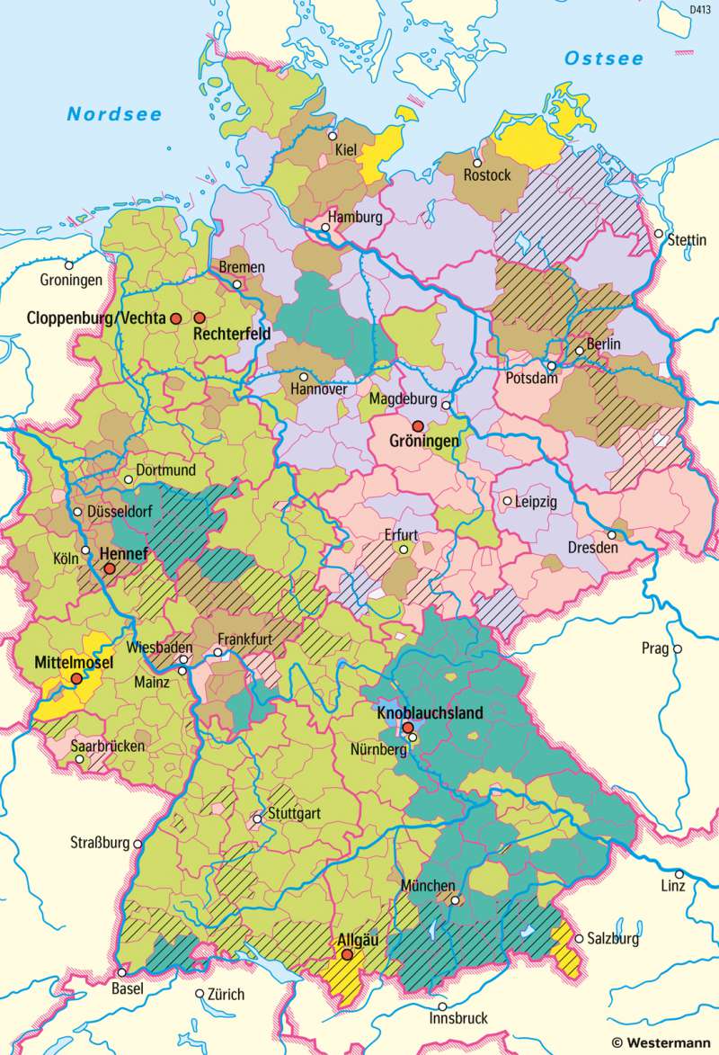 Deutschland | Zusätzliche Einkommensquellen von Landwirten | Deutschland - Landwirtschaftliche Betriebe | Karte 58/2