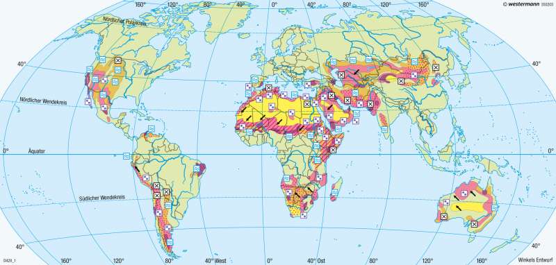 Erde | Desertifikation (Wüstenbildung) | Erde - Desertifikation | Karte 257/3