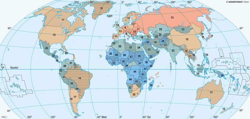 Erde | Bevölkerungsentwicklung | Erde - Bevölkerung | Karte 276/3