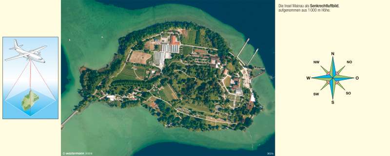 Mainau | Insel im Überlinger See (Bodensee) | Vom Bild zur Karte | Karte 8/1